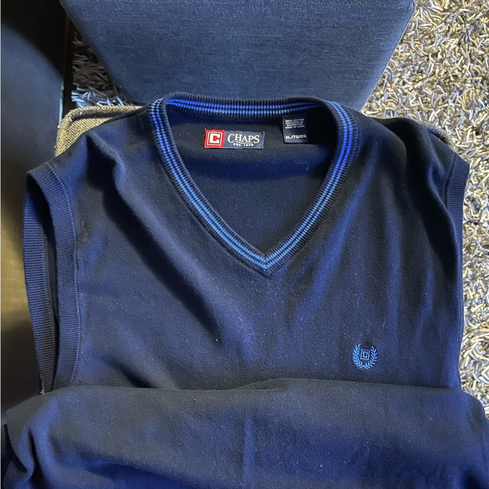 Chaps V-Neck Vest Sweater